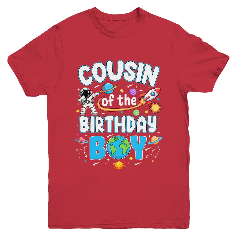 Cousin Of The Birthday Boy Astronaut Family Space Planets Youth Shirt | teecentury