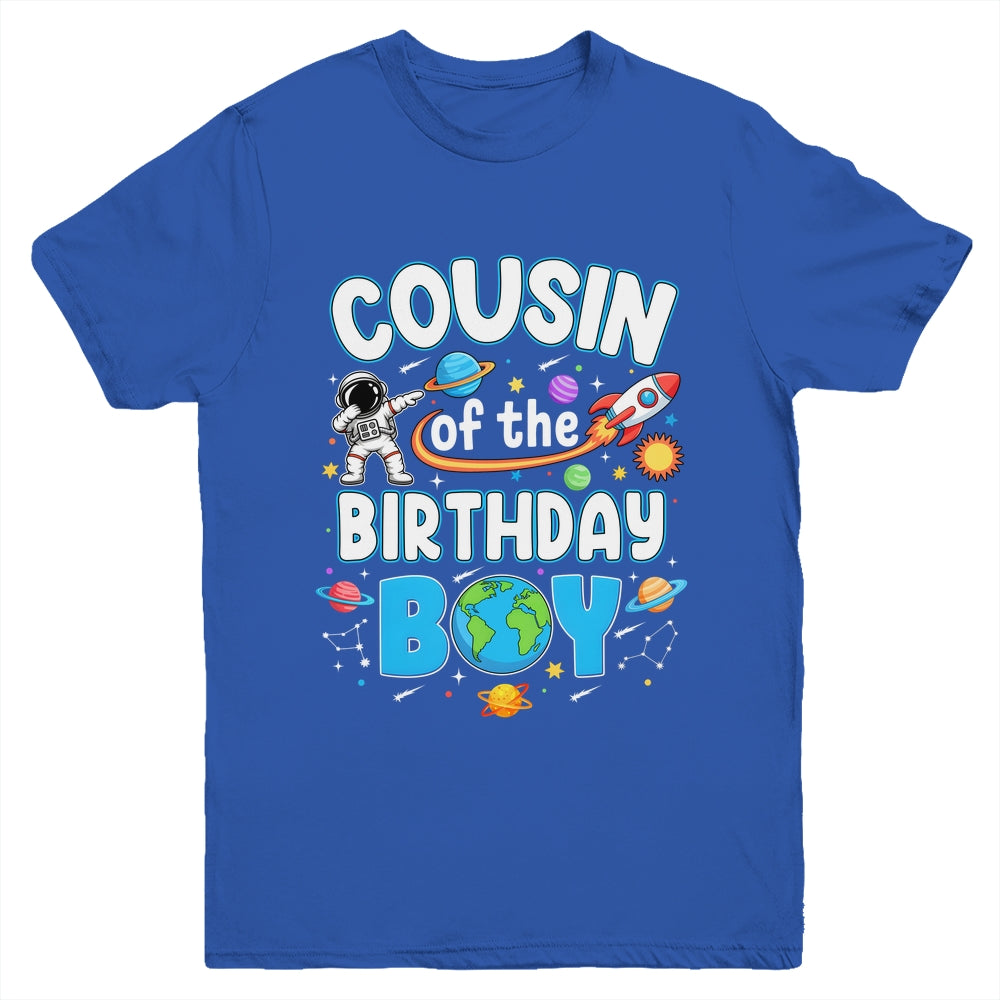 Cousin Of The Birthday Boy Astronaut Family Space Planets Youth Shirt | teecentury