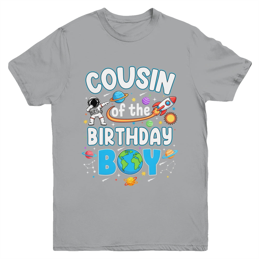 Cousin Of The Birthday Boy Astronaut Family Space Planets Youth Shirt | teecentury