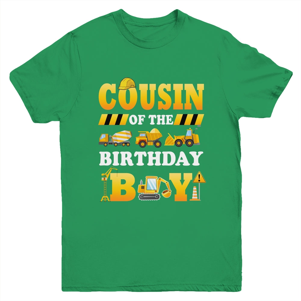 Cousin Of The Birthday Boy Construction Matching Family Youth Shirt | teecentury