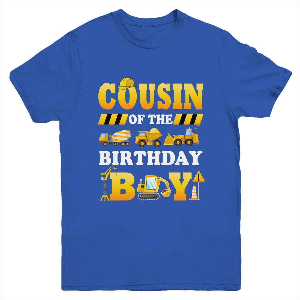 Cousin Of The Birthday Boy Construction Matching Family Youth Shirt | teecentury