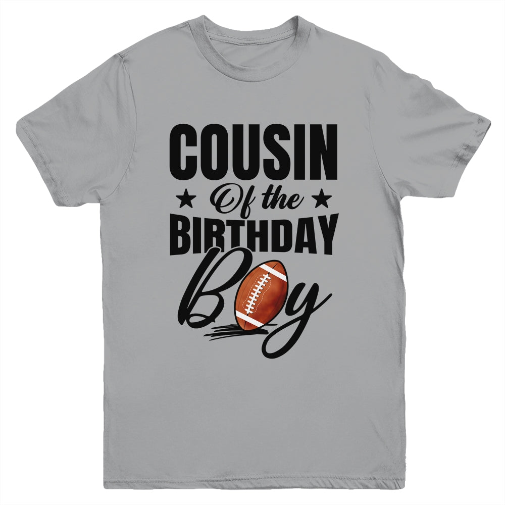 Cousin Of The Birthday Boy Football 1st Birthday Party Youth Shirt | teecentury