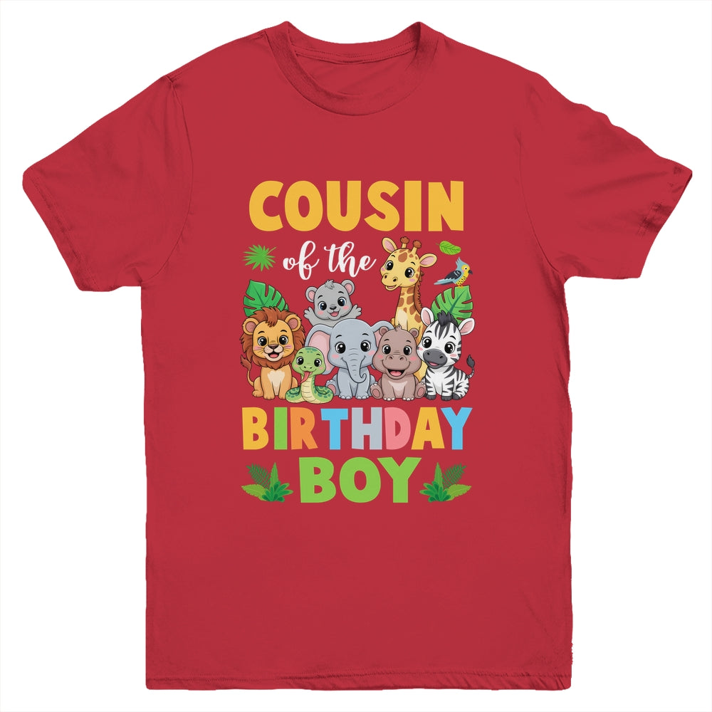 Cousin Of The Birthday Boy Kids Safari Jungle Animal Youth Shirt | teecentury