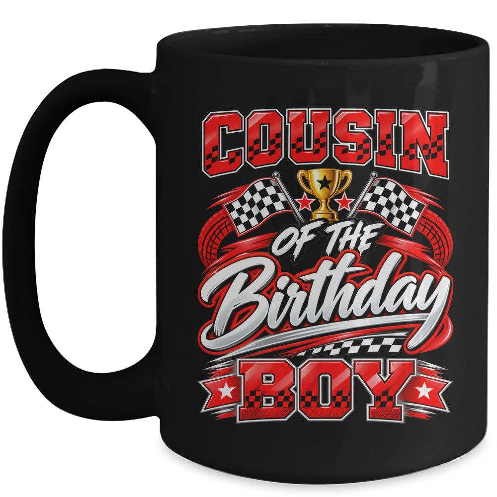Cousin Of The Birthday Boy Race Car Family Pit Crew Mug | teecentury