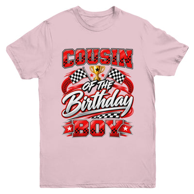 Cousin Of The Birthday Boy Race Car Family Pit Crew Youth Shirt | teecentury