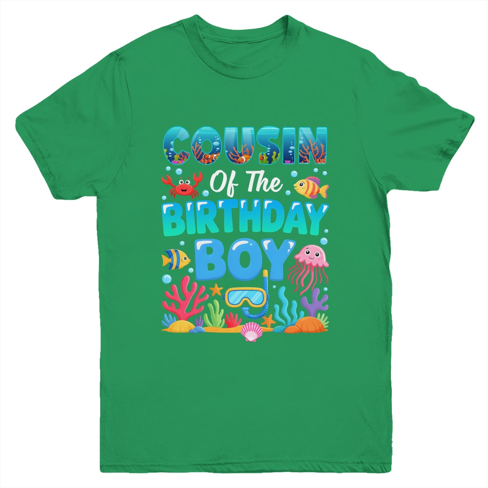 Cousin Of The Birthday Boy Sea Animals Ocean Aquarium Youth Shirt | teecentury