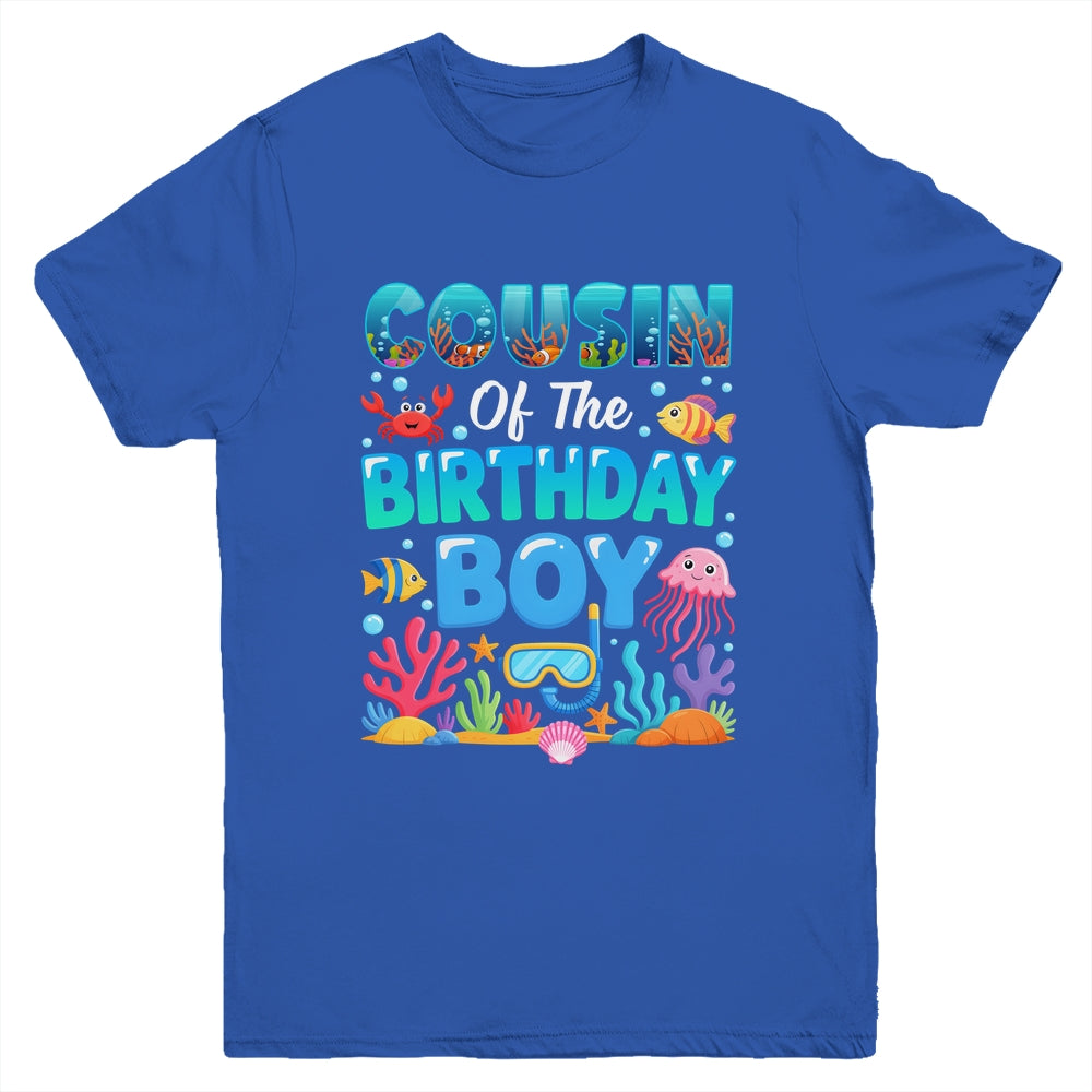 Cousin Of The Birthday Boy Sea Animals Ocean Aquarium Youth Shirt | teecentury