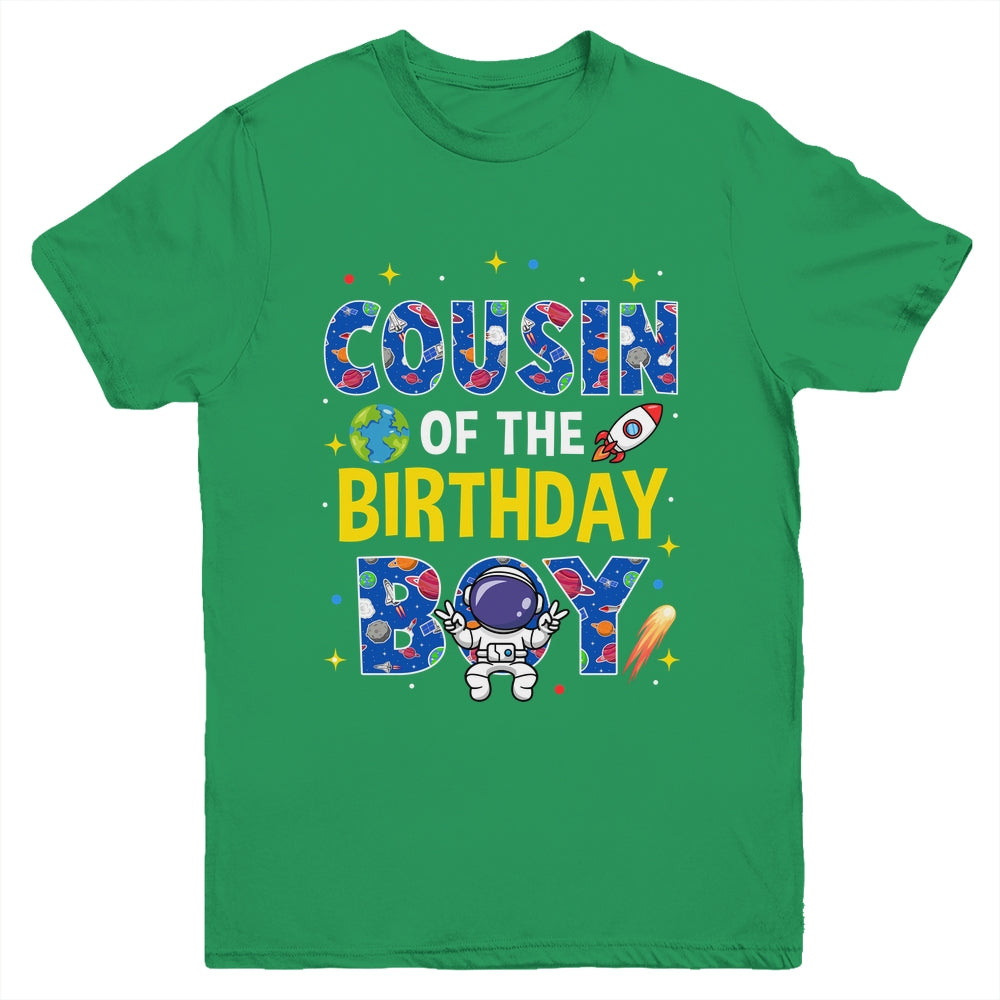 Cousin Of The Birthday Boy Space Astronaut Family Birthday Youth Shirt | teecentury