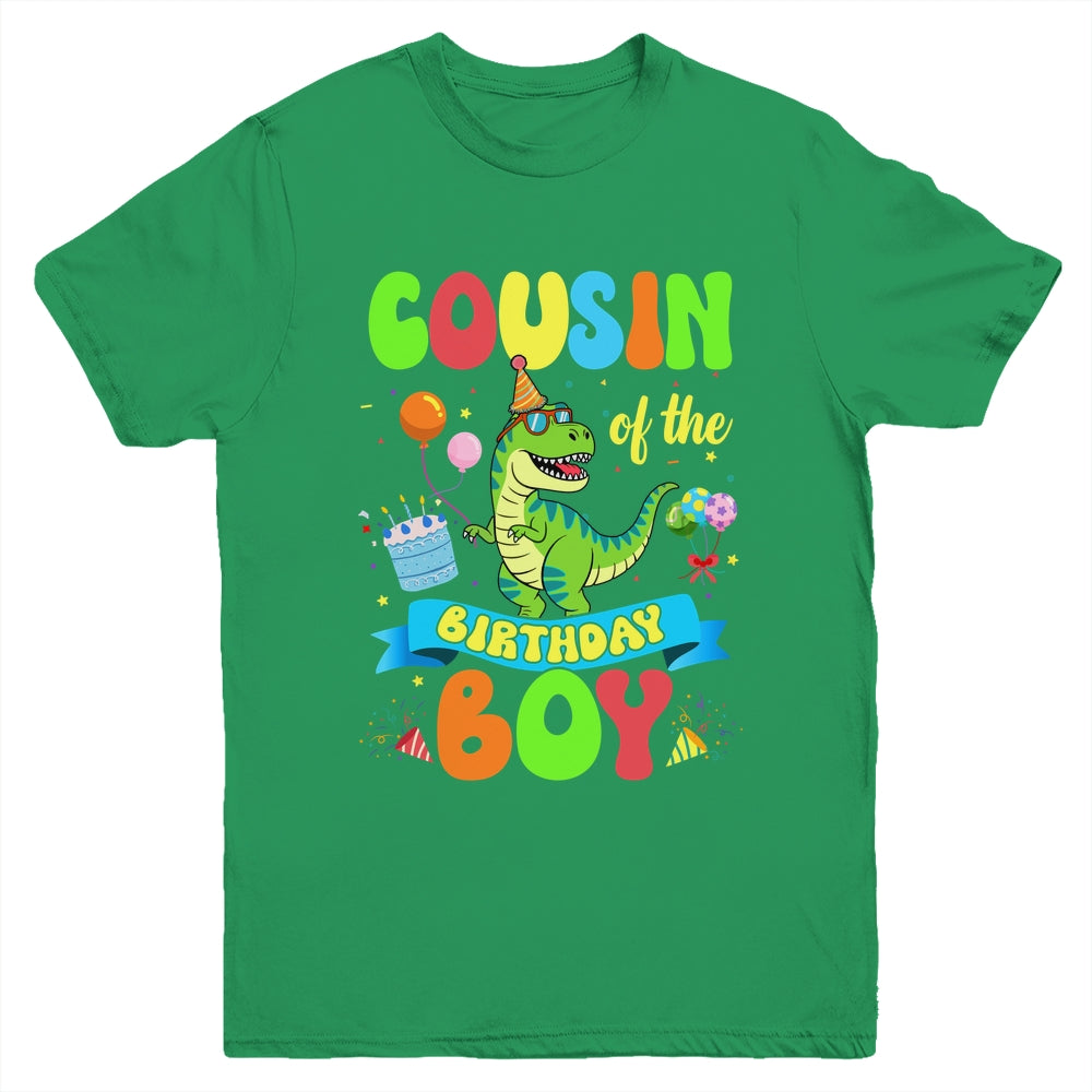 Cousin Of The Birthday Boy TRex Dinosaur Birthday Family Youth Shirt | teecentury