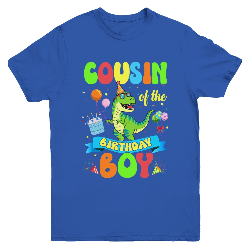 Cousin Of The Birthday Boy TRex Dinosaur Birthday Family Youth Shirt | teecentury