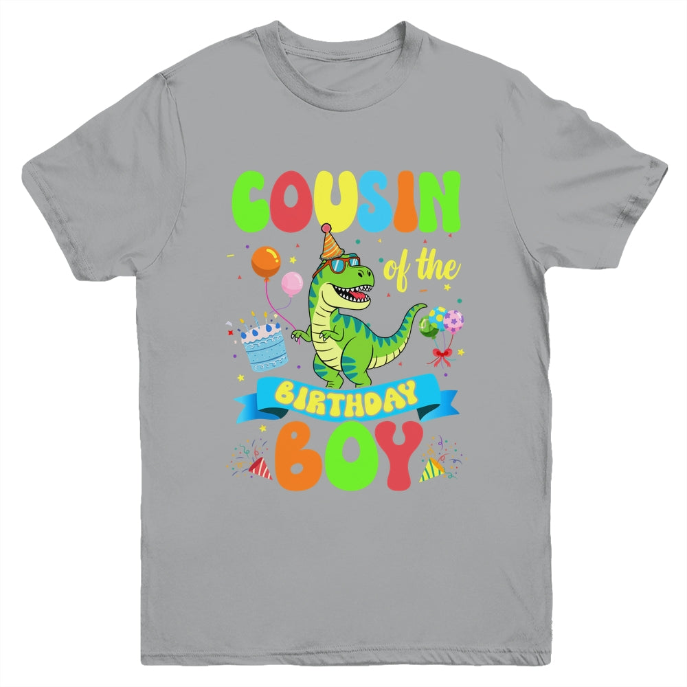 Cousin Of The Birthday Boy TRex Dinosaur Birthday Family Youth Shirt | teecentury