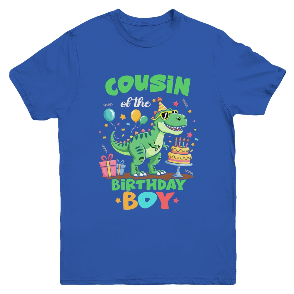 Cousin Of The Birthday Boy T Rex Dinosaur Family Party Youth Shirt | teecentury