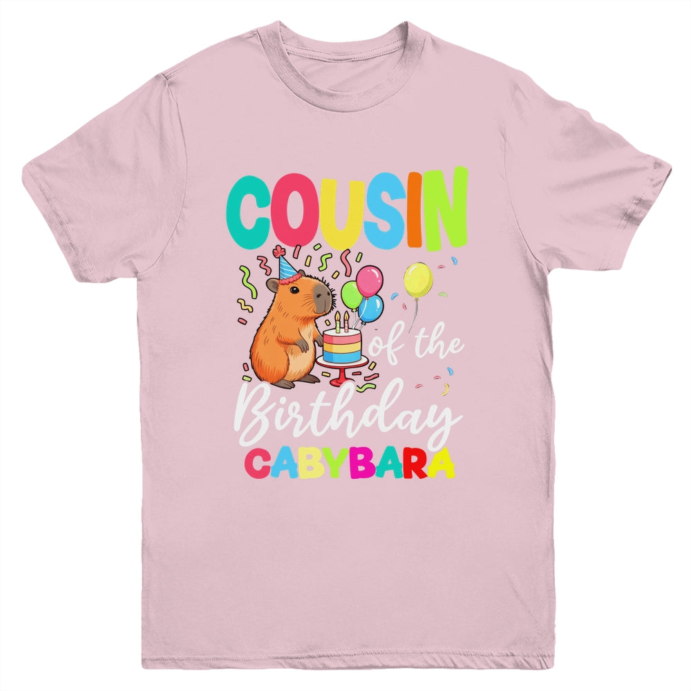 Cousin Of The Birthday Capybara Girl Bday Party Family Youth Shirt | teecentury