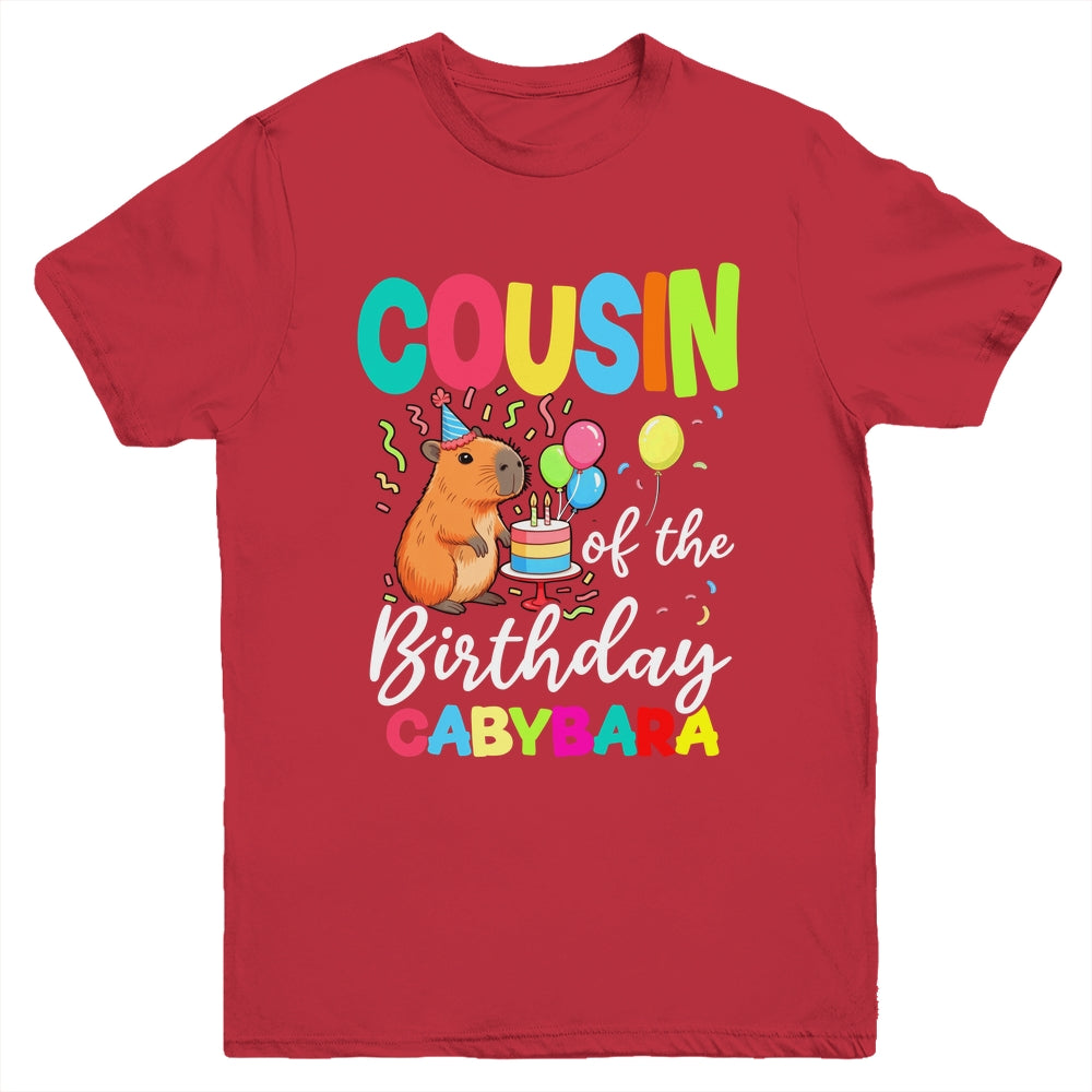 Cousin Of The Birthday Capybara Girl Bday Party Family Youth Shirt | teecentury