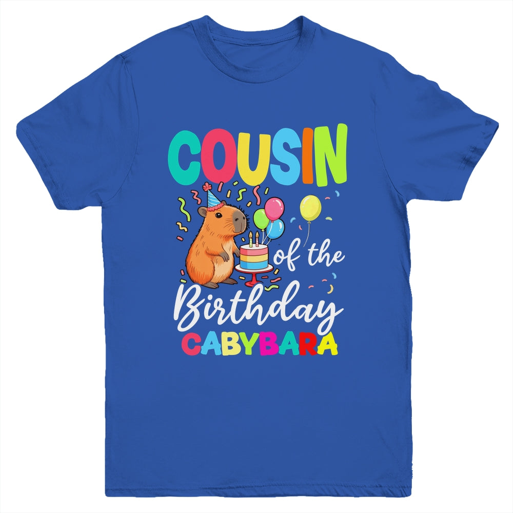 Cousin Of The Birthday Capybara Girl Bday Party Family Youth Shirt | teecentury