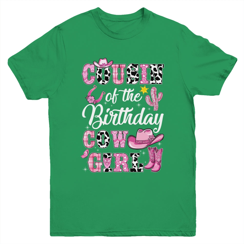 Cousin Of The Birthday Cow Girl Western Cowgirl 1st Birthday Youth Shirt | teecentury