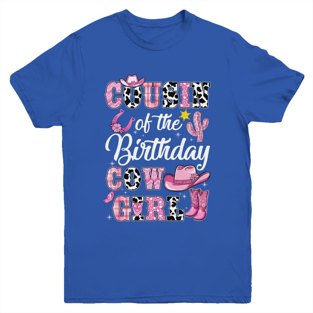 Cousin Of The Birthday Cow Girl Western Cowgirl 1st Birthday Youth Shirt | teecentury