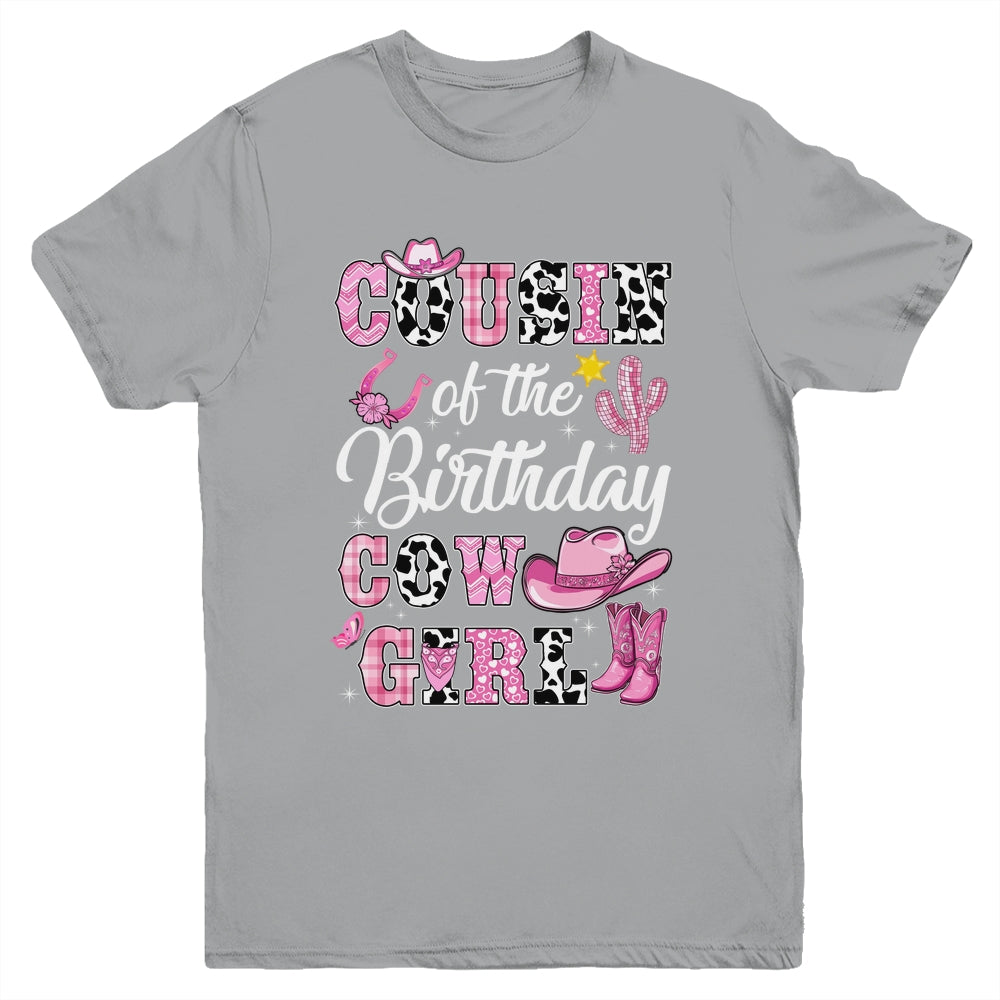 Cousin Of The Birthday Cow Girl Western Cowgirl 1st Birthday Youth Shirt | teecentury