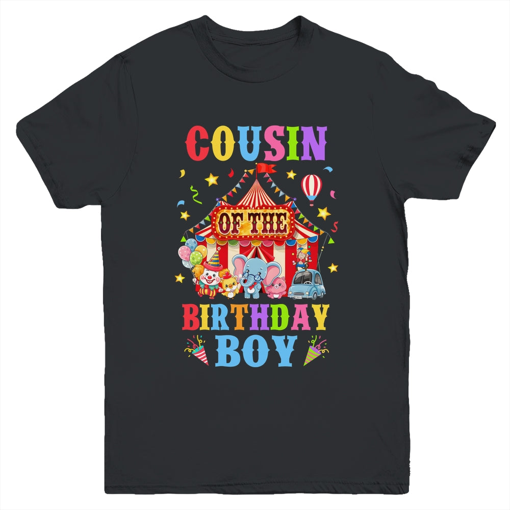 Cousin Of The Birthday For Boy Circus Carnival Theme Party Youth Shirt | teecentury