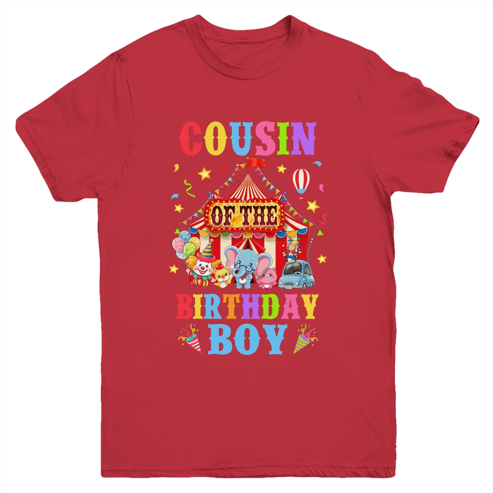 Cousin Of The Birthday For Boy Circus Carnival Theme Party Youth Shirt | teecentury