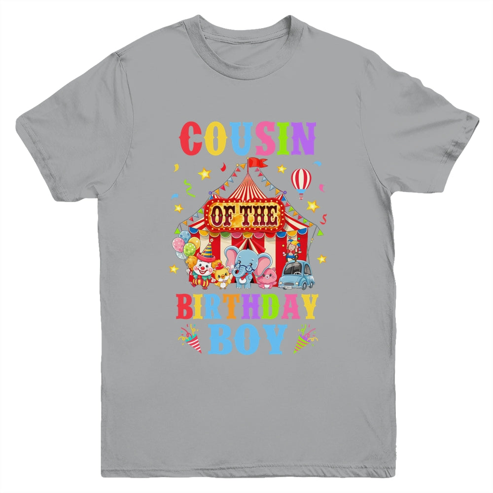 Cousin Of The Birthday For Boy Circus Carnival Theme Party Youth Shirt | teecentury