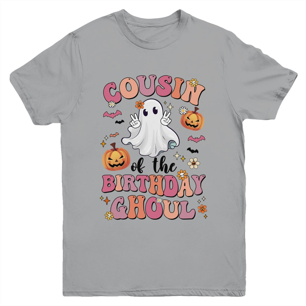 Cousin Of The Birthday Ghoul Halloween Bday Boys Girls Ghost Youth Shirt | teecentury