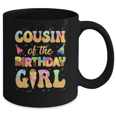 Cousin Of The Birthday Girl 1st Ice Cream Party Family Mug | teecentury