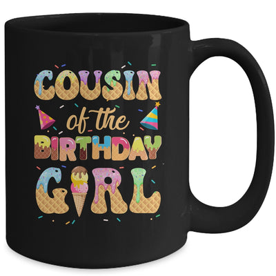 Cousin Of The Birthday Girl 1st Ice Cream Party Family Mug | teecentury