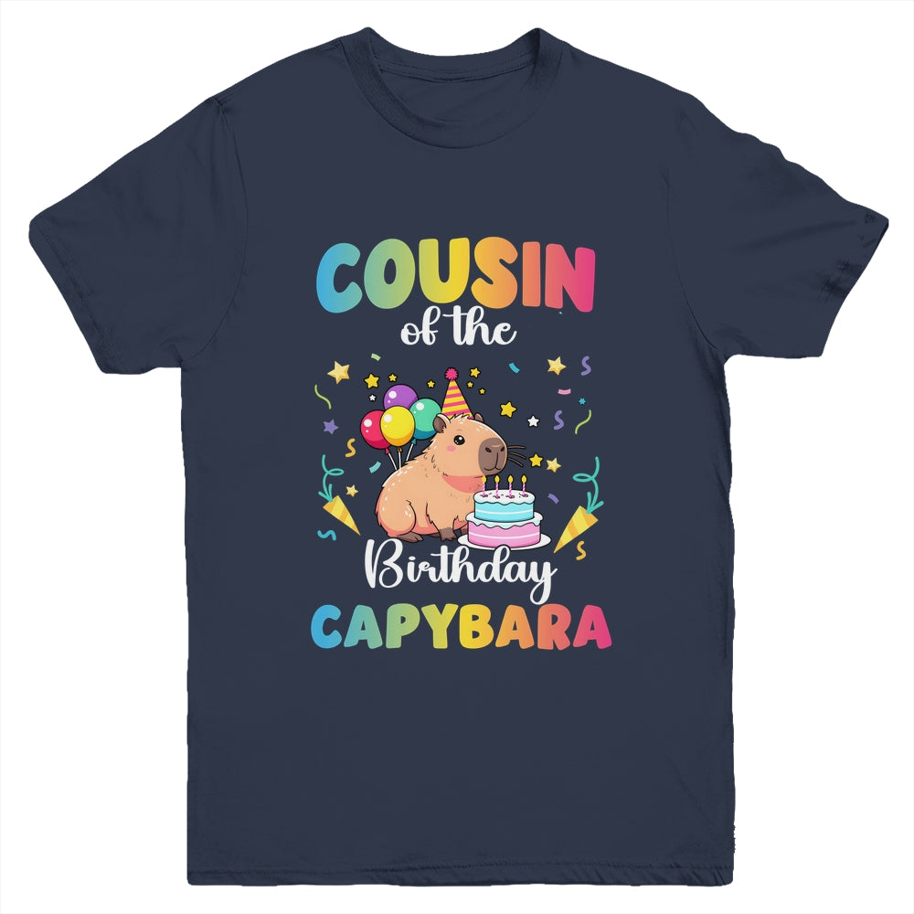 Cousin Of The Birthday Girl Capybara Bday Party Family Youth Shirt | teecentury