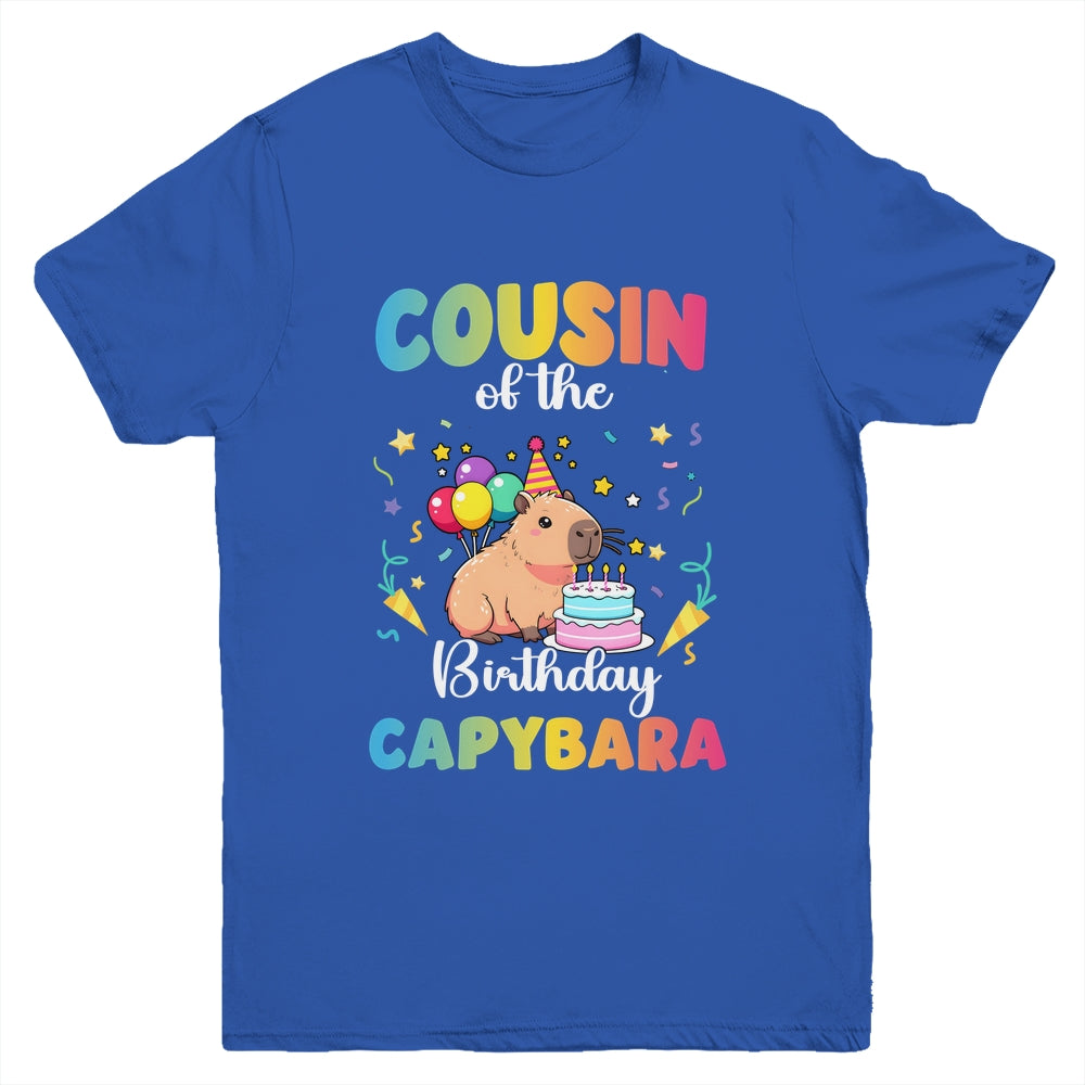 Cousin Of The Birthday Girl Capybara Bday Party Family Youth Shirt | teecentury