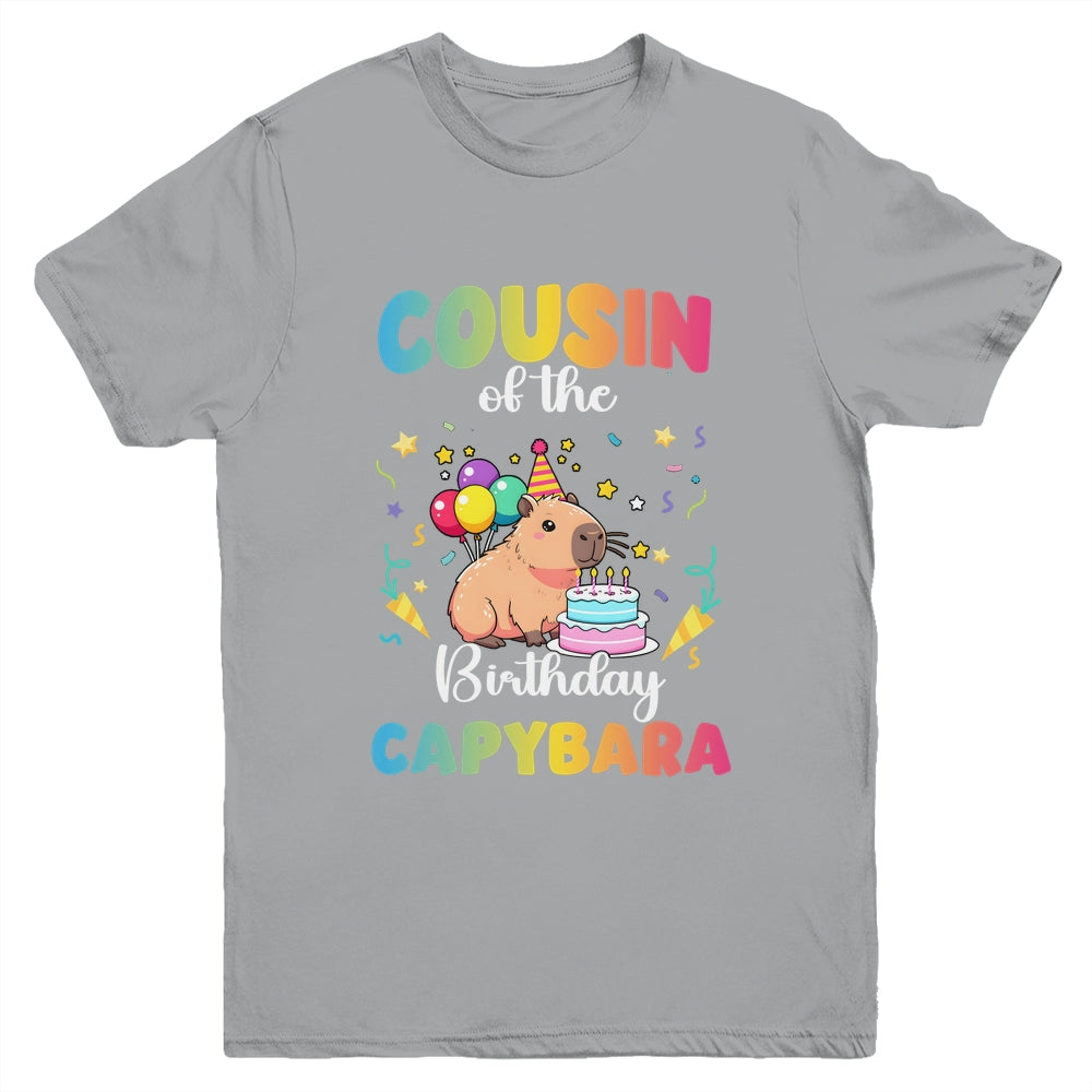 Cousin Of The Birthday Girl Capybara Bday Party Family Youth Shirt | teecentury