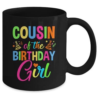 Cousin Of The Birthday Girl Glows Retro 80's Party Family Mug | teecentury