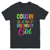 Cousin Of The Birthday Girl Glows Retro 80's Party Family Youth Shirt | teecentury