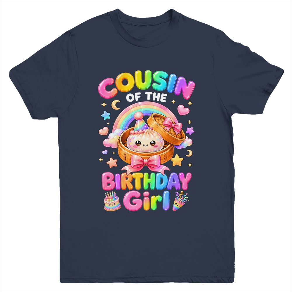 Cousin Of The Birthday Girl Kawaii Dumpling Squishy Family Youth Shirt | teecentury