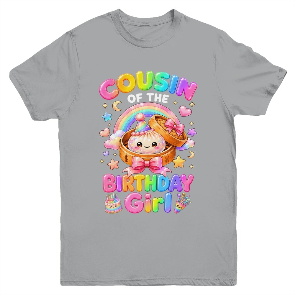 Cousin Of The Birthday Girl Kawaii Dumpling Squishy Family Youth Shirt | teecentury