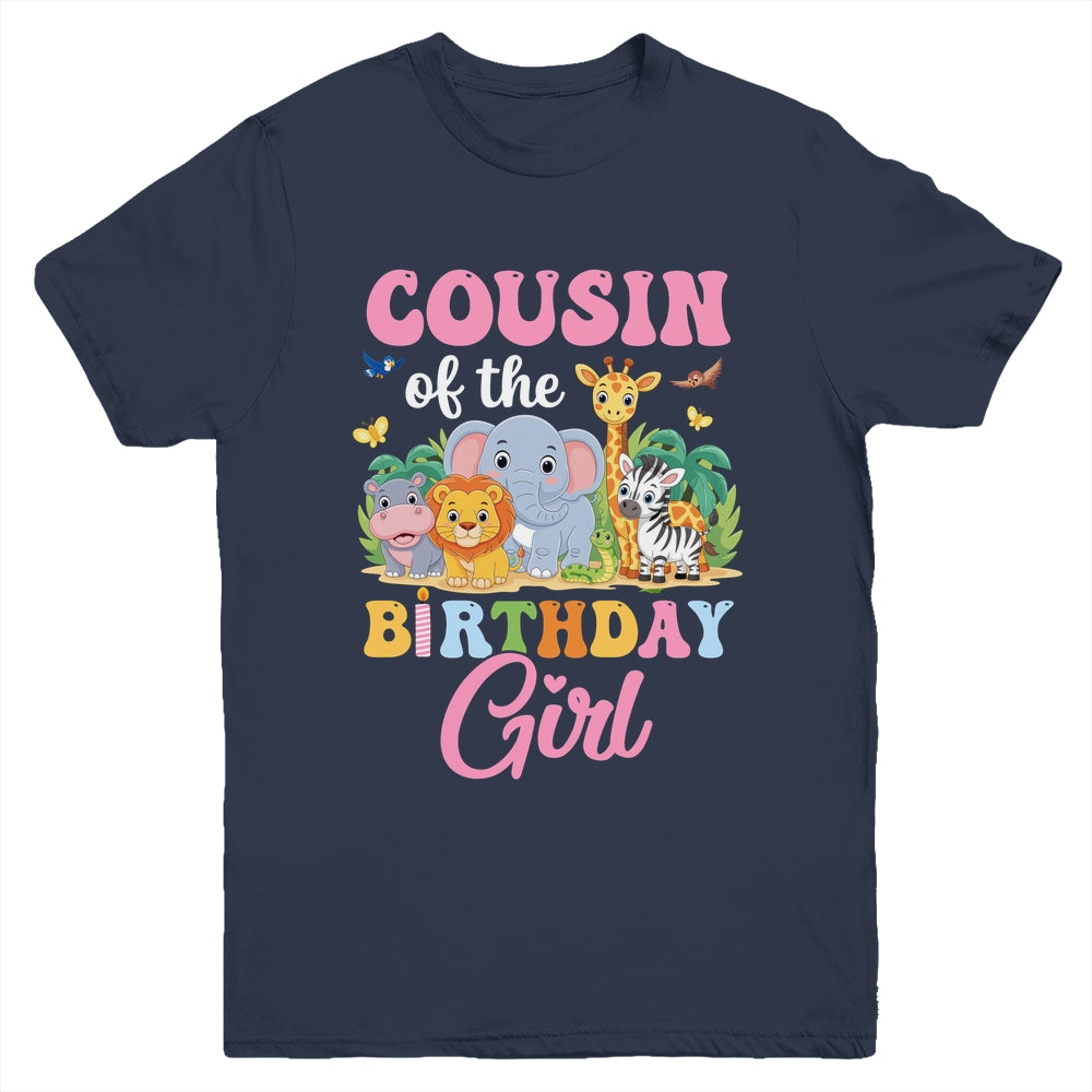Cousin Of The Birthday Girl Kids Safari Jungle Animal Youth Shirt | teecentury