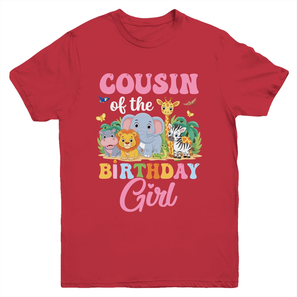 Cousin Of The Birthday Girl Kids Safari Jungle Animal Youth Shirt | teecentury