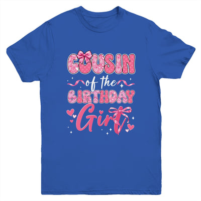 Cousin Of The Birthday Girl Pink Coquette Bow Family Youth Shirt | teecentury