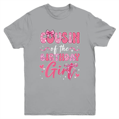 Cousin Of The Birthday Girl Pink Coquette Bow Family Youth Shirt | teecentury