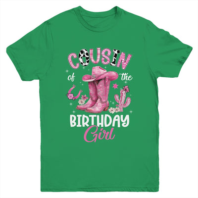 Cousin Of The Birthday Girl Pink Cowgirl Western Cow Girl Youth Shirt | teecentury