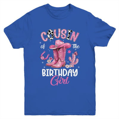 Cousin Of The Birthday Girl Pink Cowgirl Western Cow Girl Youth Shirt | teecentury