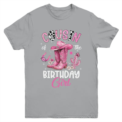 Cousin Of The Birthday Girl Pink Cowgirl Western Cow Girl Youth Shirt | teecentury