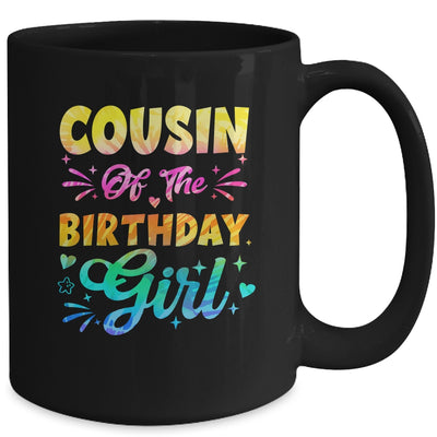 Cousin Of The Birthday Girl Tie Dye 1st Birthday Family Mug | teecentury