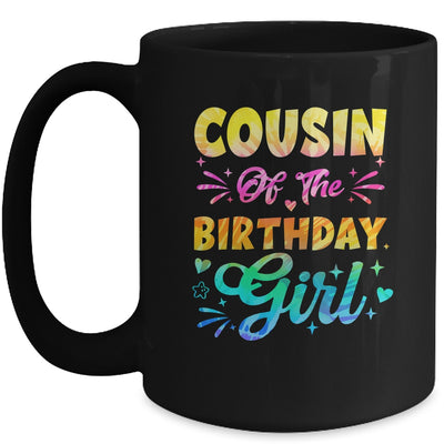 Cousin Of The Birthday Girl Tie Dye 1st Birthday Family Mug | teecentury