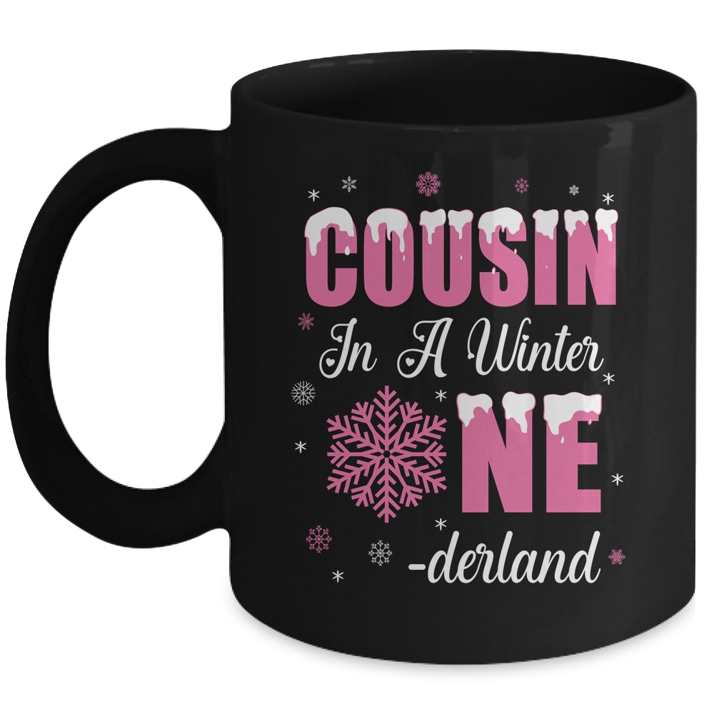 Cousin Of The Birthday Girl Winter Onederland 1st Birthday Mug | teecentury