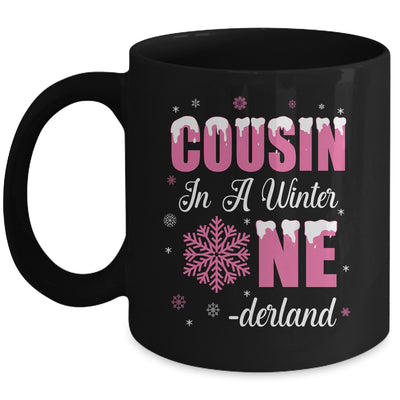 Cousin Of The Birthday Girl Winter Onederland 1st Birthday Mug | teecentury