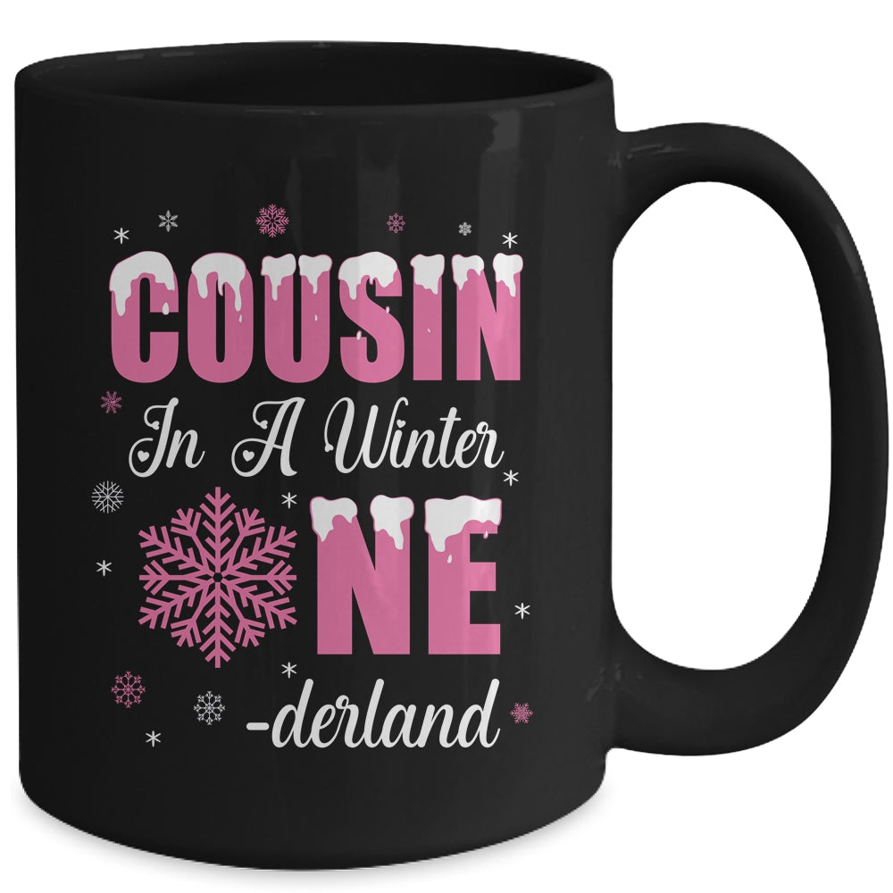 Cousin Of The Birthday Girl Winter Onederland 1st Birthday Mug | teecentury