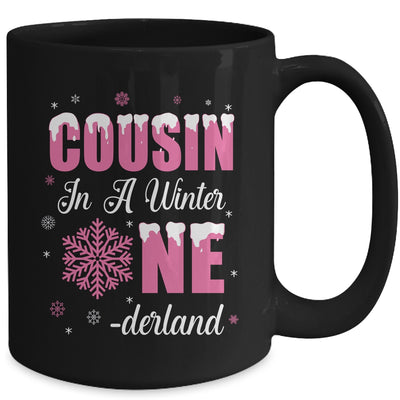 Cousin Of The Birthday Girl Winter Onederland 1st Birthday Mug | teecentury