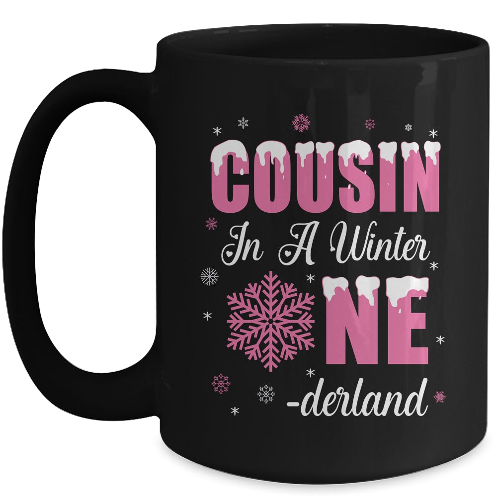 Cousin Of The Birthday Girl Winter Onederland 1st Birthday Mug | teecentury