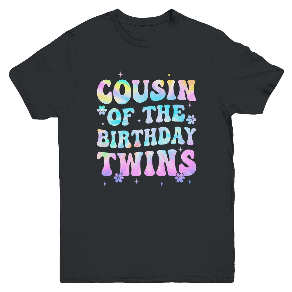 Cousin Of The Birthday Twins Girls Kids Party Retro Bday Youth Shirt | teecentury